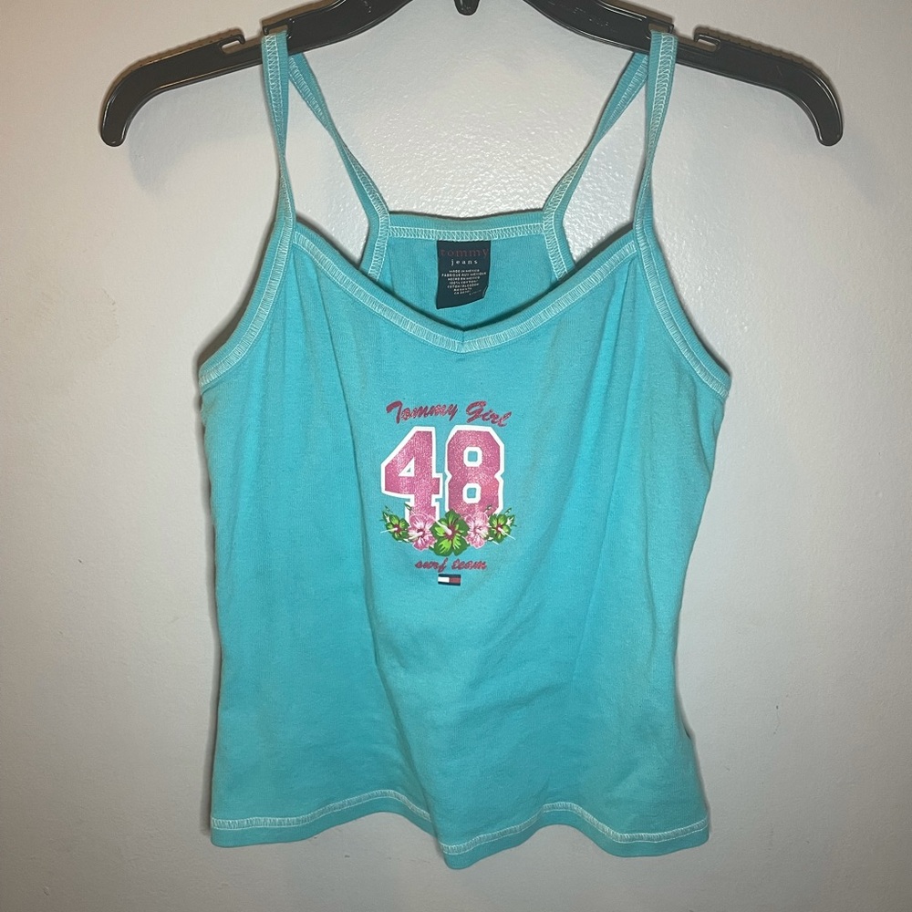 VINTAGE Tommy Jeans Blue Beachy Babydoll Tank🏖🏝